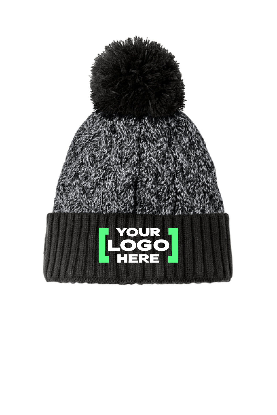 New Era® Marled Knit Pom Beanie
