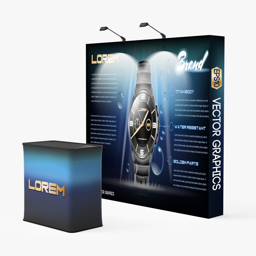 Straight Velcro Fabric Pop Up Display